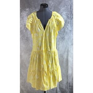 NWT’s Banana Republic Umbrella Yellow Floral Mini Dress Size Small Tall